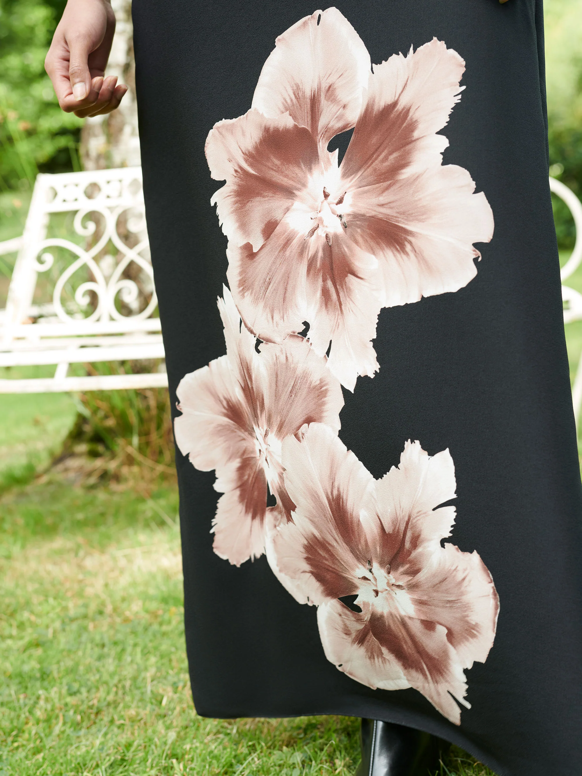 Camilla Mono Floral Print Racer Dress