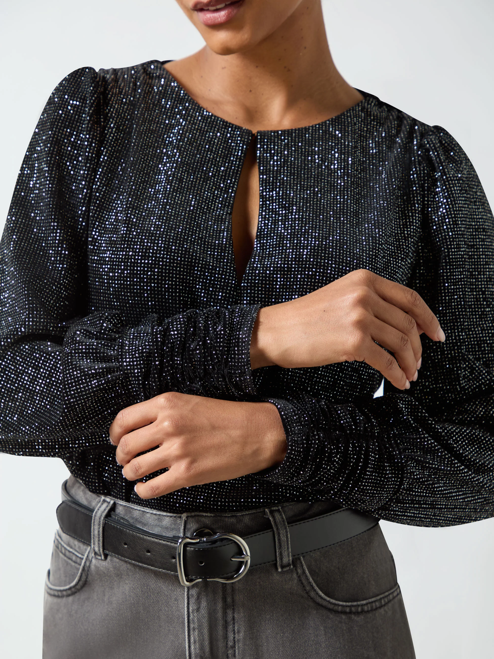 Black Velvet Sparkle Bodysuit